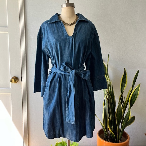 NWT•Pull-On Blue Denim Kimono Dress•Sz L - Picture 9 of 9